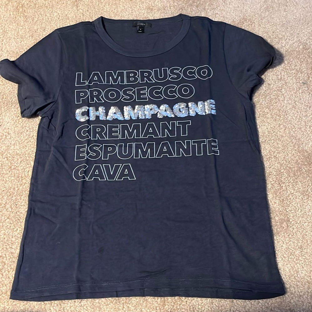 J. Crew Navy Blue Graphic Tee